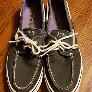 Navy Sperry Biscayne Boat Shoes Sz 8